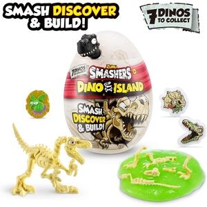 NEW Smashers Dino Island Nano Egg by ZURU with 6 Hidden Surprises